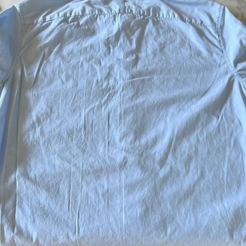 Banana Republic 078 Wash Grant Fit Blue Button Down Shirt Mens M